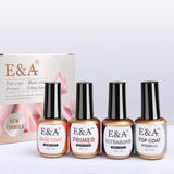 Nail Gel Top Coat Base Coat Primer Ultra bond 4pcs Set Dehydrator UV Led Diamond Long Lasting Bond Aid Gel Nail Polish Varnishes