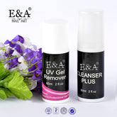 E&A Nail Art Kit UV Gel Polish Set with Glitter Tools for Manicure