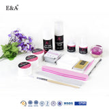 E&A Nail Art Kit UV Gel Polish Set with Glitter Tools for Manicure